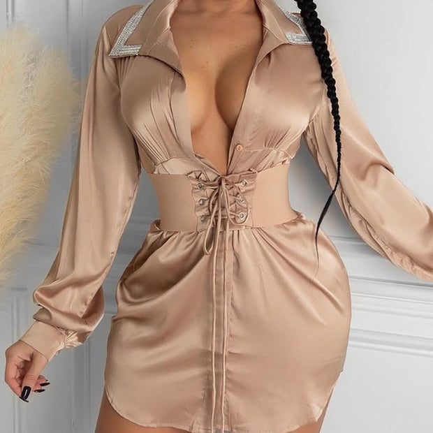 Apricot Shirt Dress Belt