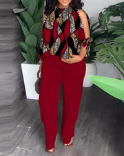 Women's Petal and Pearl Beaded Pants Suit