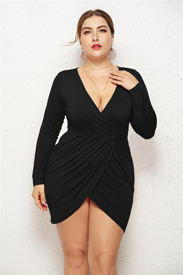 Newfat Ladies Dress Women Deep V Sexy Party Dress