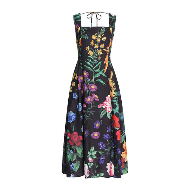 Elegant Flowered Ladies Dress