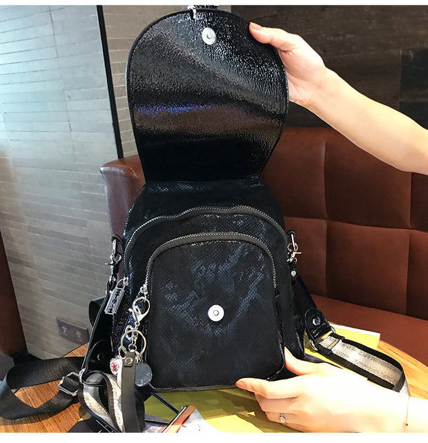 Women's Fashionable Dual-Purpose Tassel Rhinestone Backpack