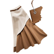 Women's Winter Brown Contrast Skirt