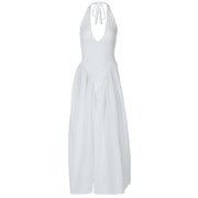 Halter Elegant Large Swing Skirt Dress Women's Clothing