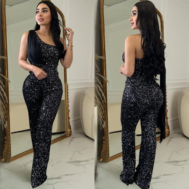 Women's Gala Glimmer Sequins Jumpsuit
