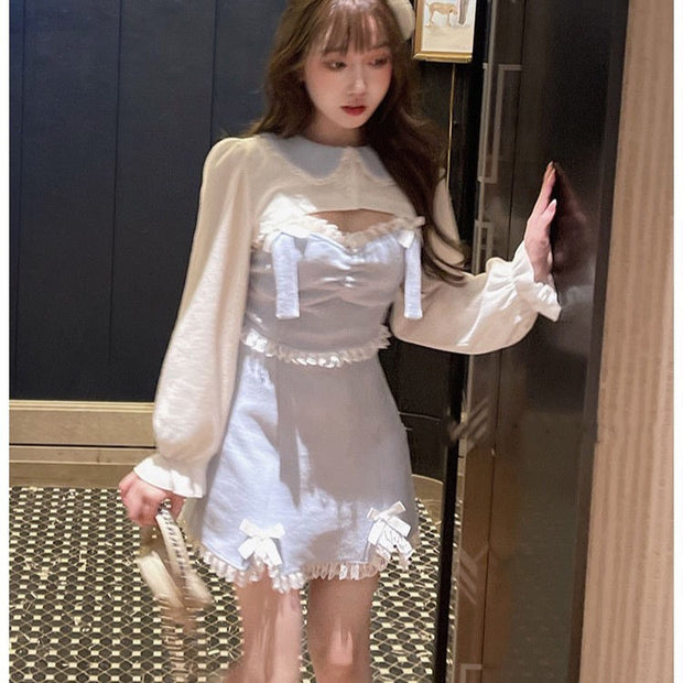 Fashionable Knitted Sling Dress Women