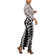 European And American Creative Casual Slim-fit Tassel Black And White Print Sexy Skirt