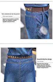 Long Sleeved Slim Fit Denim Dress