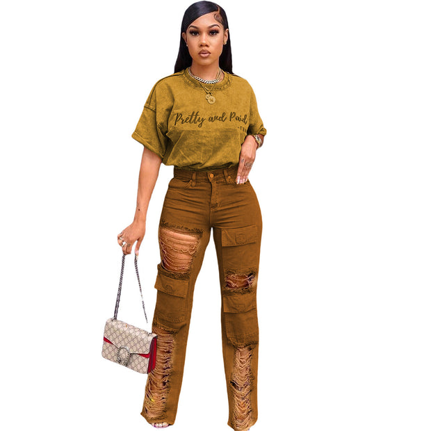 Women's Pretty & Paid Denim Set