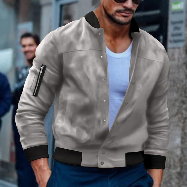 Single-breasted Cardigan Coat For Men