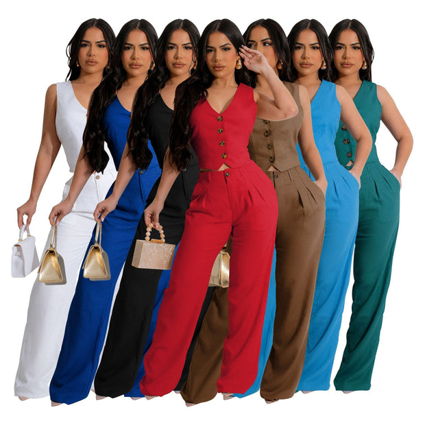 Women's Fashionable Back to the Office 2-Piece Set