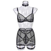 Sexy Lingerie Fishnet Sexy Transparent 5-piece Set For Women