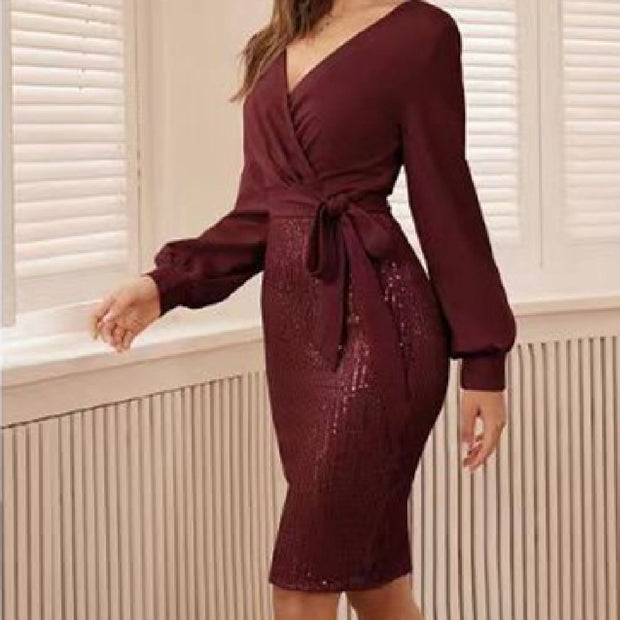 Sheath Fishtail Off-the-Shoulder Evening Dress