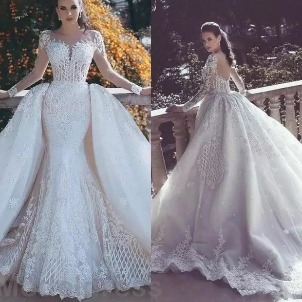 Mermaid Wedding Dresses Long Sleeves Bridal Gowns