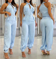 The Darling Dungaree Haltered Jumpsuit
