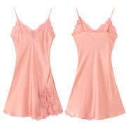 Women's Summer Pajamas Home Wear Lace Silk Slip Nightdress