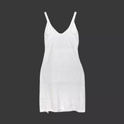 Knitted Hollow Sling Slit Dress