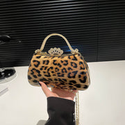 Women's Princess Di Leopard Print Clutch Purse