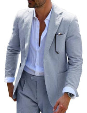 Men's Seersucker Summer 2-Piece-Suit