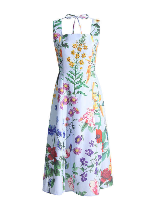 Elegant Flowered Ladies Dress