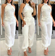The Darling Dungaree Haltered Jumpsuit