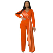 Spring And Autumn Slim Fit Women's Straight Jumpsuit