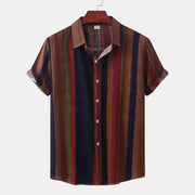 Summer Men's Clothing Printing Casual Retro Shirt Men