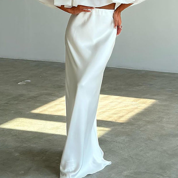 Elegant Off-Shoulder 2-Piece Women Skirt Set