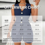 Women's 2 Piece Button Down Vest And Shorts Set