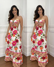 Spaghetti Straps Sleeveless Backless Beach Dress