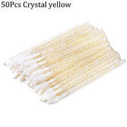 50Pcs Disposable Lip Brush Eyelash Brushes Crystal Lashes Micro