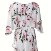 Ladies Elegant Floral Seaside Vacation Dress