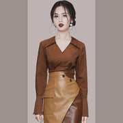 Autumn Two-Piece Ladies Professional Suit Skirts