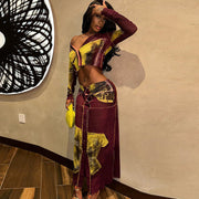 Long Sleeves Cropped Top Fashion Breasted Two-piece Suit