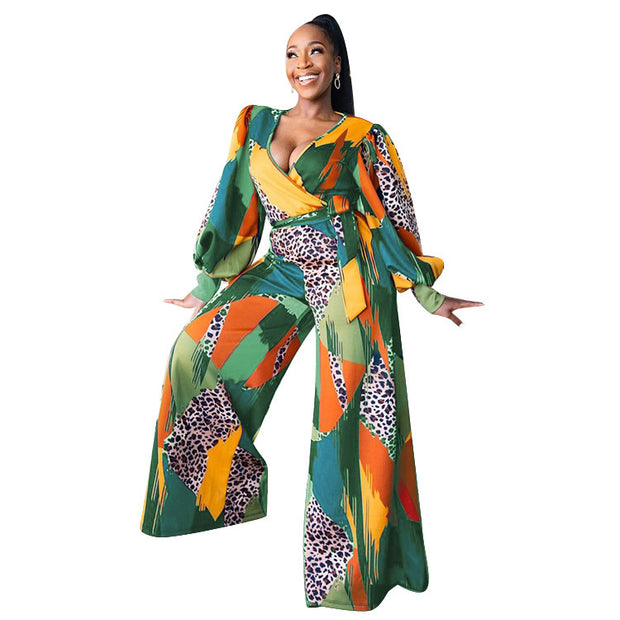 Fashion Sexy Print Jumpsuit
