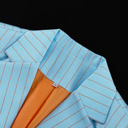 Sexy Women's Orange Striped Dress Set