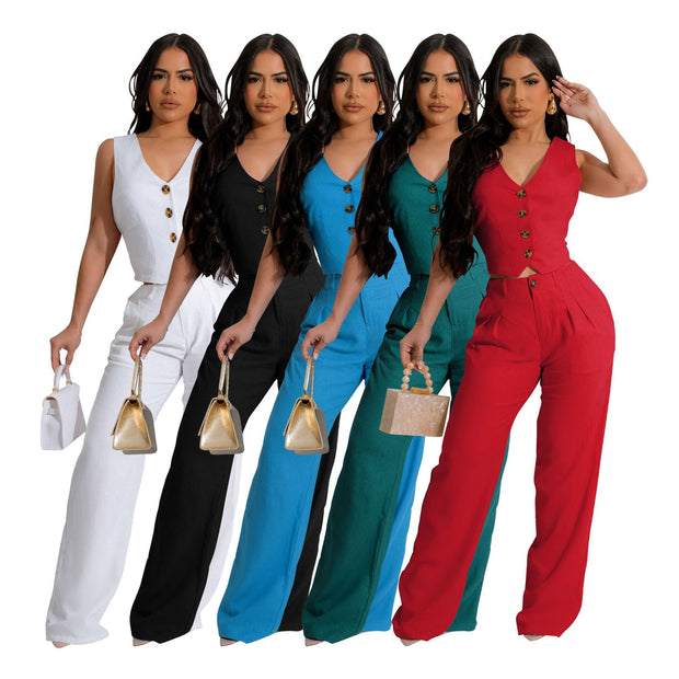 Women's Fashionable Back to the Office 2-Piece Set