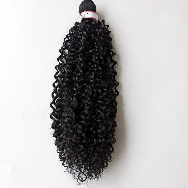 Wig Chemical Fiber Curtain Ditty Human Hair Set