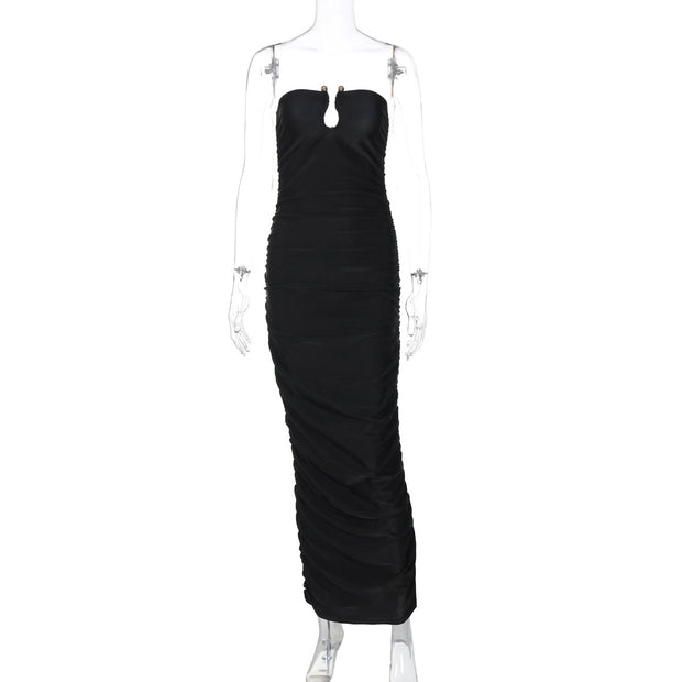 Women's Horseshoe Back Slim Fit Dress