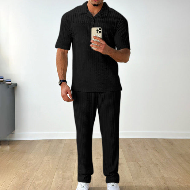 Polo Short Sleeve 2-Piece Men's Suit