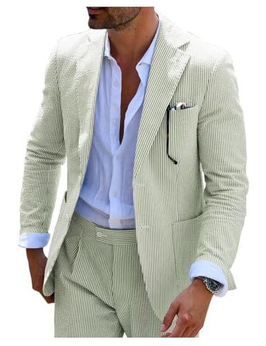 Men's Seersucker Summer 2-Piece-Suit