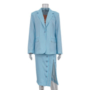 Sexy Women's Orange Striped Dress Set