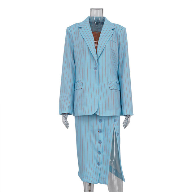 Sexy Women's Orange Striped Dress Set