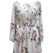 Ladies Elegant Floral Seaside Vacation Dress