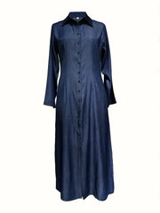 Fashion Casual Long-sleeved Women's Floor-length Dress