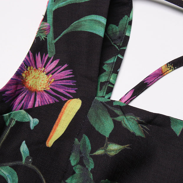 Elegant Flowered Ladies Dress