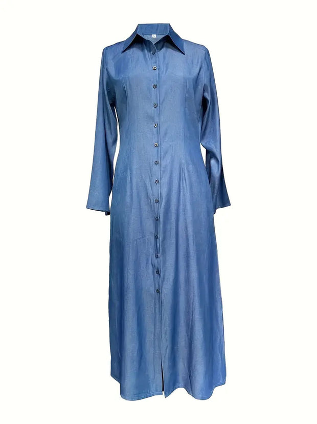 Fashion Casual Long-sleeved Women's Floor-length Dress