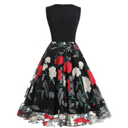 Peony Patchwork Retro Dress